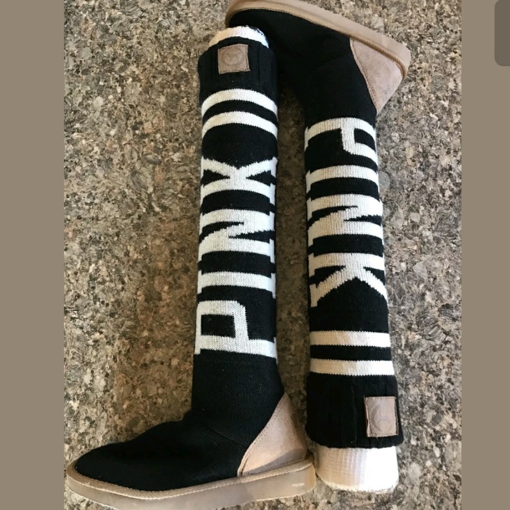 NEW VS PINK Mukluk Knee High Sweater Boot